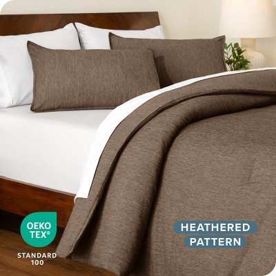 Heather Taupe Twin Down Alternative Microfiber Comforter Set