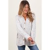 Pinkblush Heather Grey Cable Knit Collared Maternity Button Up Cardigan - 3 of 4