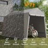 7X12 Ft Outdoor Portable Storage Shelter Shed with Rolled Up Zipper Doors & Vents, Heavy Duty Carport - 3 of 4
