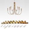 LNC Ceniprimo 9-Light 41.3" Candle Tiered Modern Oversized Chandelier,Polished Gold - 4 of 4