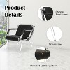 Kinsuite 1-seat Waiting Room Chairs -Airport Bank Guest Black PU Leather - 4 of 4