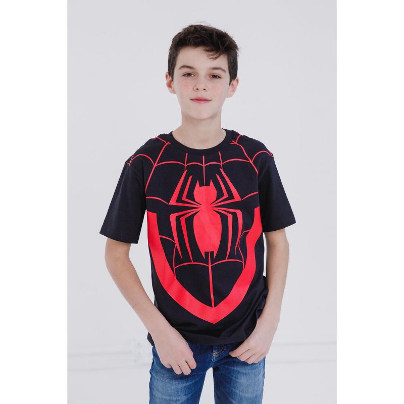 Marvel Spider-Man Miles Morales Spider-Gwen Ghost Spider Matching Family Cosplay T-Shirt Little Kid to Adult, 2 of 8