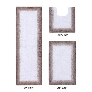 Torrent Collection 100% Soft Cotton Tufted Weave Bath Rug Set, Ombre Pattern, Super Soft & Absorbent, Machine Washable Bathroom Mats - 1 of 4