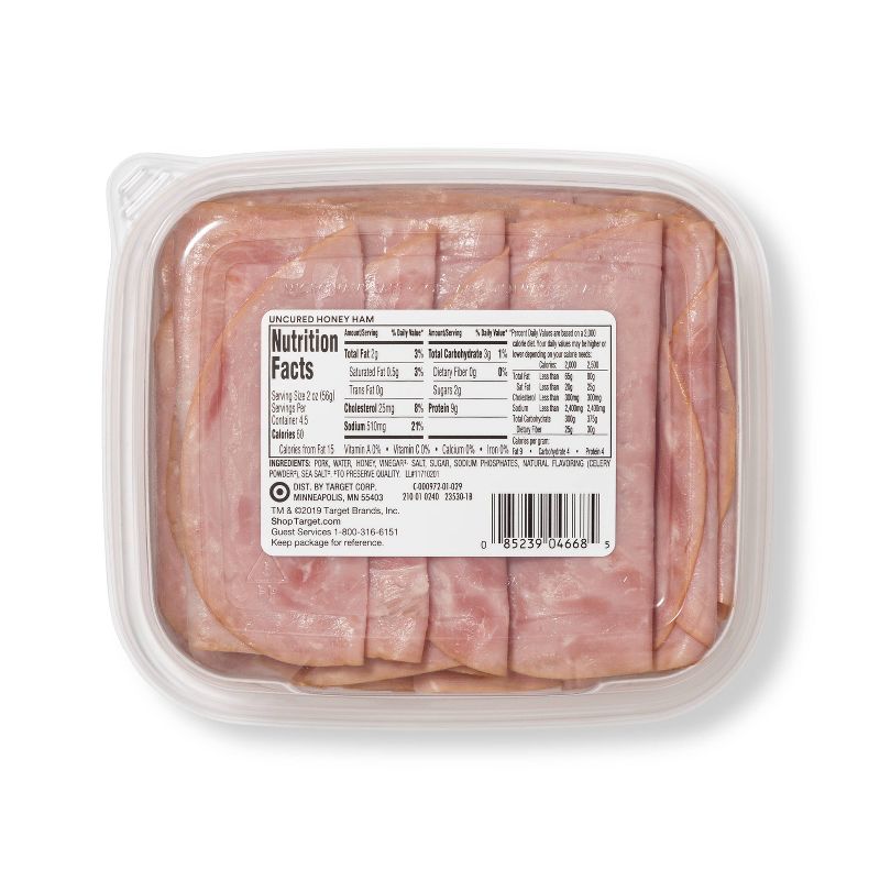 Uncured Honey Ham Ultra-Thin Deli Slices - 9oz - Good &#38; Gather&#8482;, 4 of 5