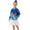 2Bunnies Girls' Cosmic Cerulean Sequin Bomber Jacket - 2 of 4