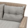 GlasFlength Patio Seating Sets 6 PCS Patio Furniture Set Rattan Sectional Conversation Sofa Coffee Table, Gray, 38.9"*19.6"*15.3" - 3 of 4