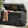 Whisen 200 Gallon Wicker Deck Box with Wheels, All-Weather Outdoor Storage Box, Rattan Storage Bin - 4 of 4