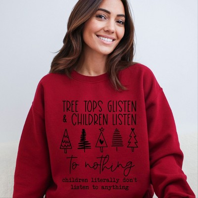 Simply Sage Market Tree Tops Glisten and Children Listen to Nothing Sweatshirt