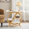 MAYEERTY End Table - Small Side Table with Storage Shelves - 3 of 4