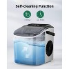 Silonn Stainless Steel Countertop Ice Maker - 9 Cubes in 6 Mins, 26lbs/24Hrs, Self-Cleaning, Includes Scoop & Basket, 2 Bullet Ice Sizes - 4 of 4