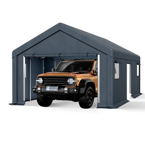 Captiva Designs Outdoor Portable Storage Shelter - Choose Between Two Spacious Garage Tents with Roll-Up Zipper Doors - 1 of 4