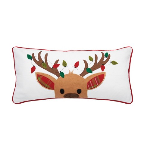 C&F Home Woodland Reindeer Hooked Pillow