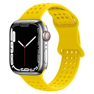 HTUTWOO Apple Watch Band, Breathable Silicone Sport Wristband Strap 38/40/41/42/44/45/46/49mm for iWatch Series 10 9 8 7 6 5 4 3 2 1 Ultra SE - 1 of 4