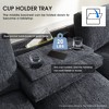 YOOCOZZ Sectional Sofa with Drop-Down Table, Cup Holders, Bluetooth Speakers, Hidden Armrest Storage and USB Charger - 4 of 4