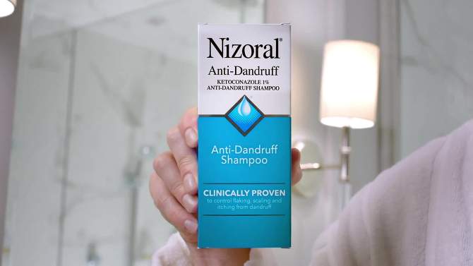 Nizoral Anti Dandruff Shampoo with 1% Ketoconazole, Clean Fresh Scent, 2 of 12, play video
