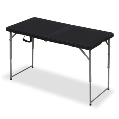 SKONYON 4ft Folding Table Adjustable Height Folding Table for Indoor and Outdoor