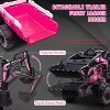 24V 3-in-1 Kids Ride On Tractor with Trailer, Battery Powered Electric Excavator & Bulldozer Toy Car with Remote Control, LED Lights, Music - 2 of 4