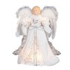 Kurt Adler 12-Inch UL 10-Light White and Silver Angel Treetop - 2 of 4