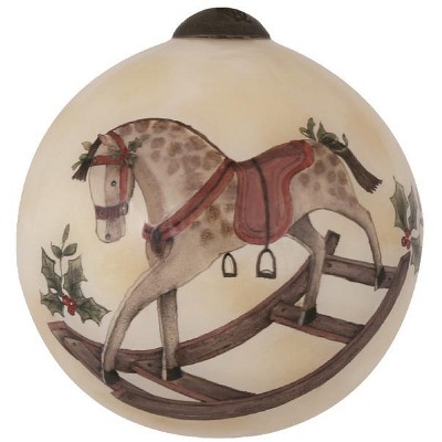 NeQwa 2.25" Ne'Qwa "My First Christmas" Hand-Painted Glass Christmas Ornament #7141152