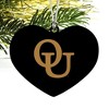 Oakland University Secondary Logo Heart Love Wood Christmas Tree Holiday Ornament - 2 of 3
