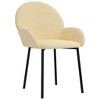vidaXL Dining Chairs, 2 Pcs, Cream Velvet - 3 of 4