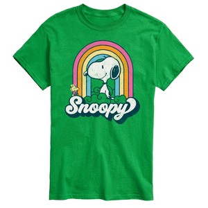 Men's - Peanuts - Snoopy Rainbow Clouds Short Sleeve Graphic T-Shirt - 1 of 4