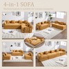 MOONMISS Convertible Corduroy Folding Sofa Bed, with Fixed Frame and Pillow Back Handrail, Folding Memory Foam Bed For Dormitory,Apt - 4 of 4