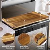 30 x 22 Inch Acacia Wood Noodle Board Stove Cover with Handles for Electric Stove Gas Stove - 3 of 4