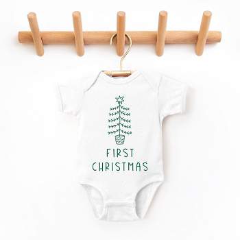 The Juniper Shop First Christmas Tree Baby Bodysuit