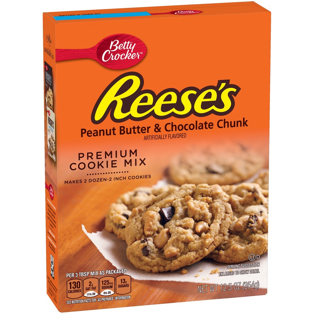 UPC 016000401754 product image for Betty Crocker Reese's Peanut Butter & Chocolate Chunk Cookie Mix 12.5 oz | upcitemdb.com