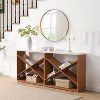 KTMBDW Console Table 70.87”, 2-Tier Industrial Entryway Table, X Shape Entrance Sofa Table with Shelves, Hallway, Living Room - 3 of 4
