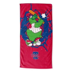 30"x60" MLB Philadelphia Phillies Mascot Printed Beach Towel - 1 of 3
