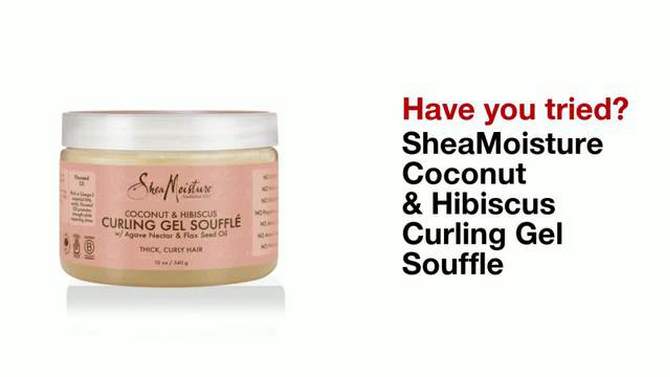 SheaMoisture Coconut and Hibiscus Curling Gel For Thick Curly Hair - 12oz, 2 of 9, play video