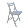 Lyngins 4-Piece Solid Wood Folding Outdoor Accent Chairs, Slatted Seat & Open Back, Patio Folding Chair for Balcony/Wedding/Indoor-Outdoor Events - 3 of 4