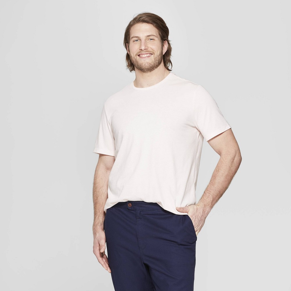 Men's Big & Tall Standard Fit Short Sleeve Lyndale Crew Neck T-Shirt - Goodfellow & Co Dusk Pink 5XB was $8.0 now $5.0 (38.0% off)