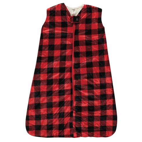 Hudson Baby Home Mink Blanket with Sherpa Back Buffalo Plaid Sherpa King 108X90 in. 