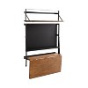 Kate and Laurel McAllister Rectangle Metal Wall Mounted Desk, 27x18x30, Rustic Brown - 3 of 4
