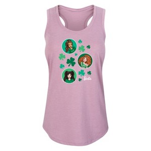 Women's - Barbie - St. Paddys Collage Graphic Racerback Tank - 1 of 4