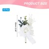 Unique Bargains Satin Rose Bloom Greenery Comfortable Wrist Strap Corsage For Party Wedding 6 Pcs - 2 of 4