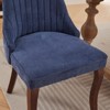 PAGED High Backrest Dining Chairs Set of 2, Comfy Upholstered Dining Room Chairs with Curved Solid Wood Legs for Dining Room - 3 of 4