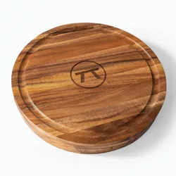 OUTSET | 3-in-1 Acacia Wood Salt Rimmer, Cutting Board and Storage Container
