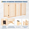 GustoWave Paint-Free Wooden Freestanding Dog Gates for The House, Doorways, Stairs, Wood Dog Fences Indoor Pet Gate, Step Over Fence - 4 of 4