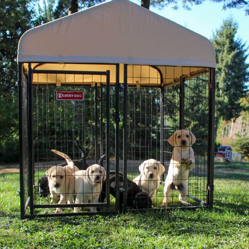 Lucky Dog STAY Series Kennel Outdoor Pet Pen with High Density Waterproof Polyester Roof Cover w/ UPF 50 Plus Protection, 5 of 7