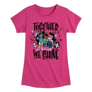 Girls' - Karma's World - Together We Shine Fitted Short Sleeve Graphic T-Shirt - 1 of 4