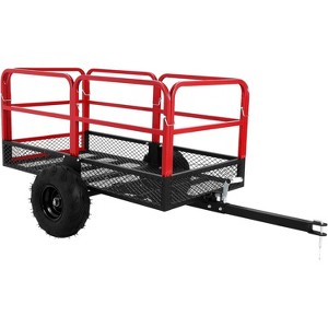 22 Cubic Feet Steel Heavy Duty Utility Trailer with 2-Wheel, Tow Behind Dump Cart  for ATV, UTV, Garden, Yard - 1 of 4