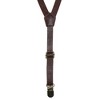 CTM Faux Leather Slim Clip-End Suspenders - 2 of 4