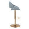 LumiSource Set of 2 Fabrico Adjustable Barstools Noise Fabric - 3 of 4