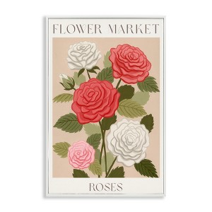 Stupell Industries Flower Market Roses Framed Giclee Art, White, 16" x 24" - 1 of 4