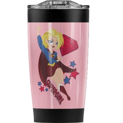 DC Superhero Girls Supergirl Steel Tumbler 20oz Coffee Travel Mug