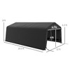Carport 12' x 20' Portable Garage, Heavy Duty Car Port Canopy with Ventilation Windows and Large Roll-up Door - 3 of 4